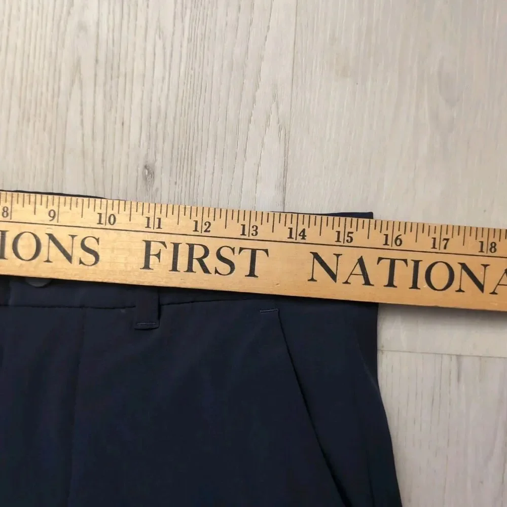 Mizzen Main Mens Helmsman Pants 31 Slim Fit Chino Blue Performance Stretch